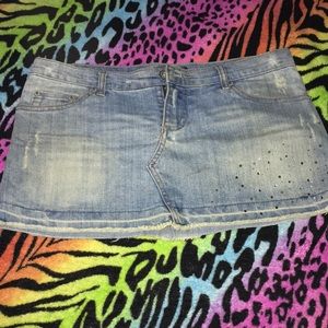 Urban Behavior Jean bling skirt